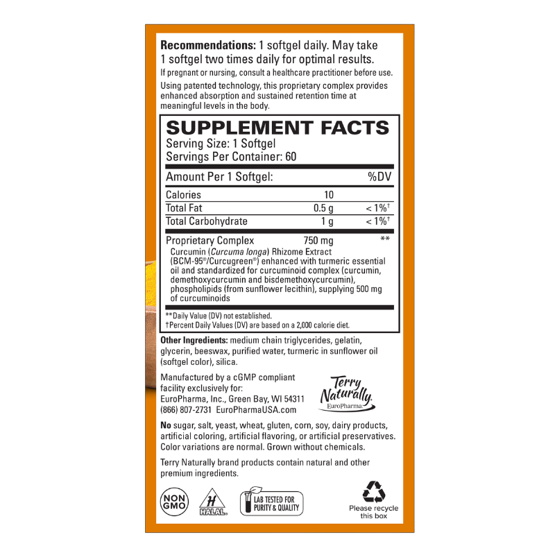 CuraMed® 750 mg – Enhanced Absorption Curcumin (60 Softgels)