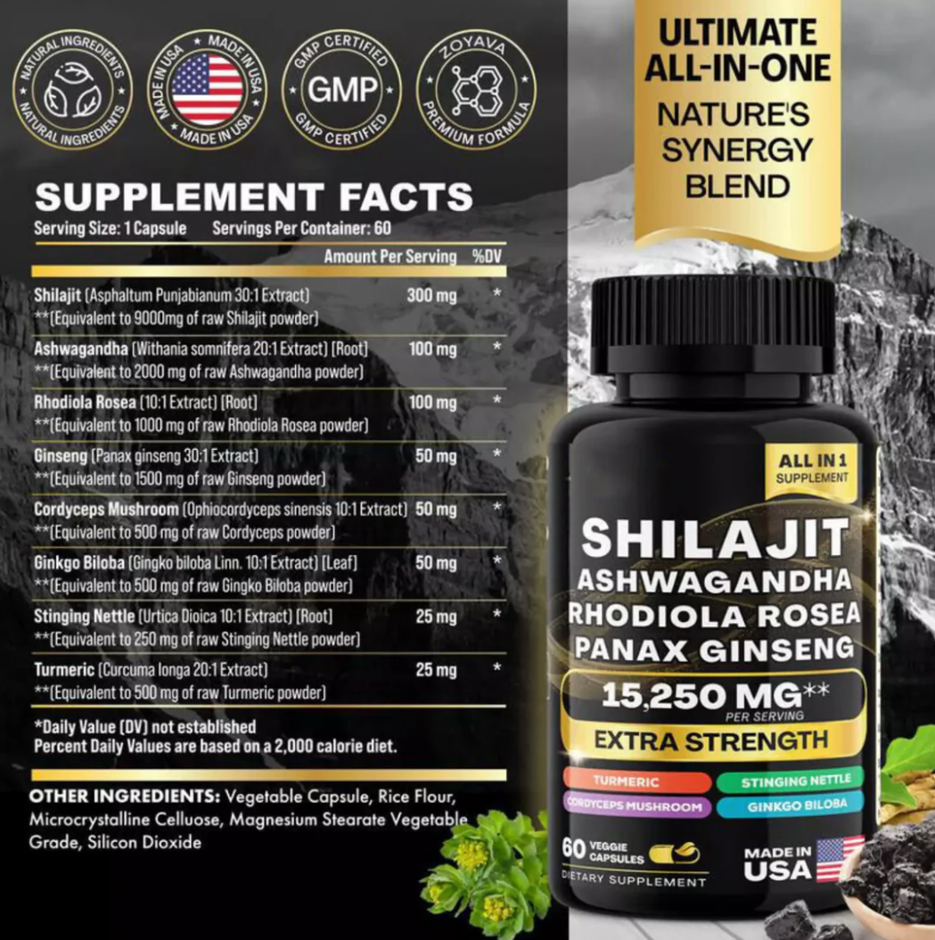 Elevate Naturals Shilajit Performance Blend