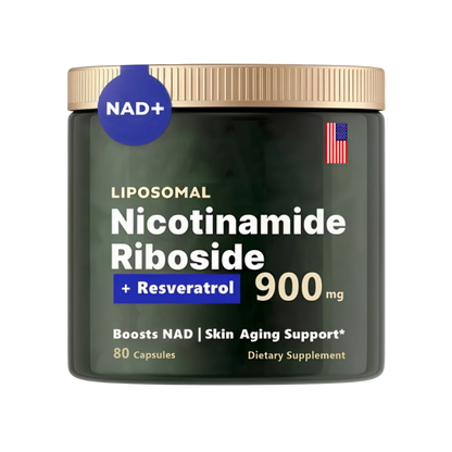 NAD+ Nicotinamide Riboside + Resveratrol (900mg, 60 Capsules)